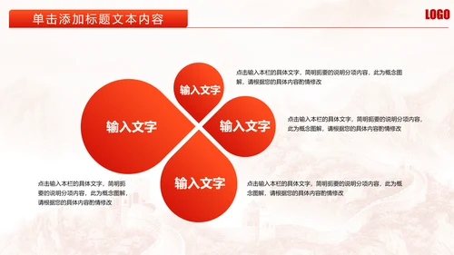 长城背景大气公安警察武警特警PPT模板