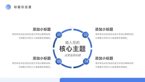 蓝色淡雅大气年终总结汇报PPT模板