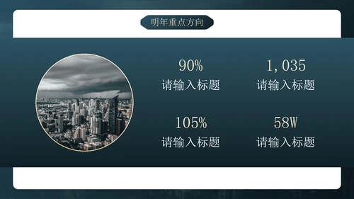 深色简约实景现代商务年度述职报告PPT模板