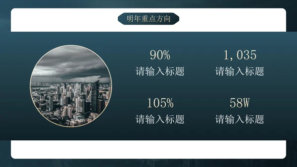 深色简约实景现代商务年度述职报告PPT模板
