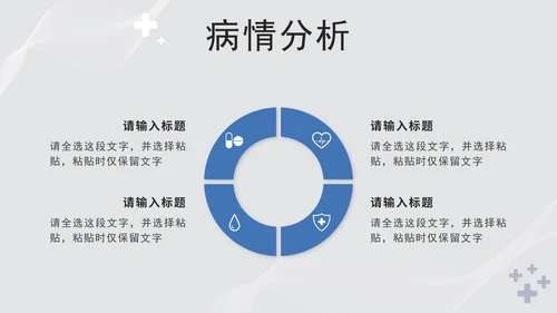 蓝色实景病例汇报PPT模板