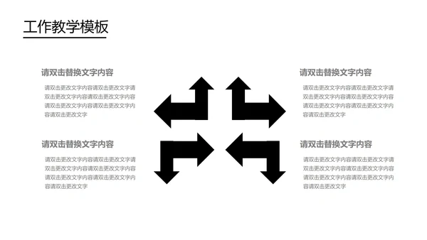 黑色简约风工作教学PPT模板