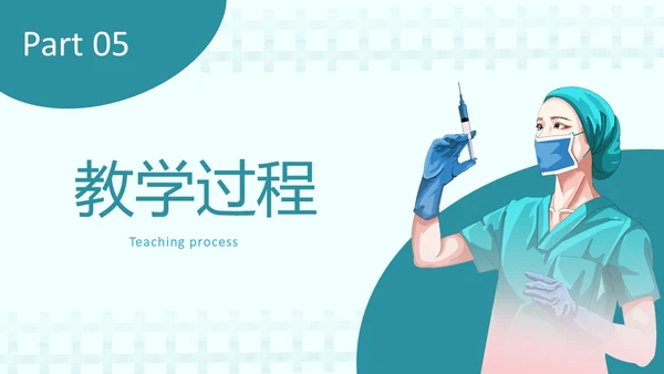 简约风绿色护理说课PPT