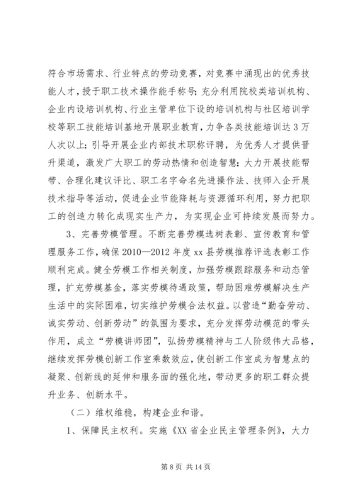 县总工会工作报告材料.docx