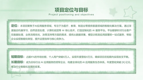 绿色卡通风创新创业计划书