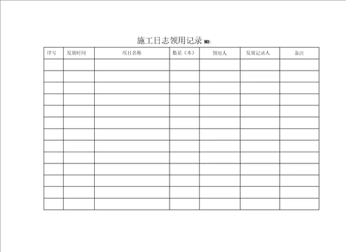 建筑施工企业安全管理台帐