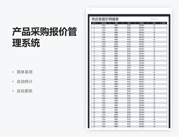 产品采购报价管理系统