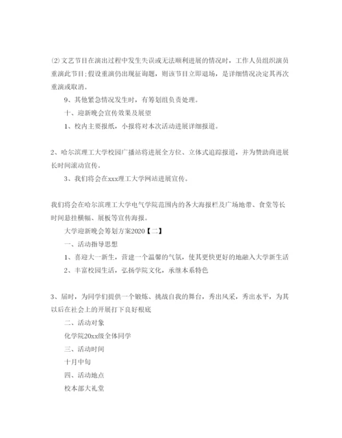 精编大学迎新晚会策划方案.docx