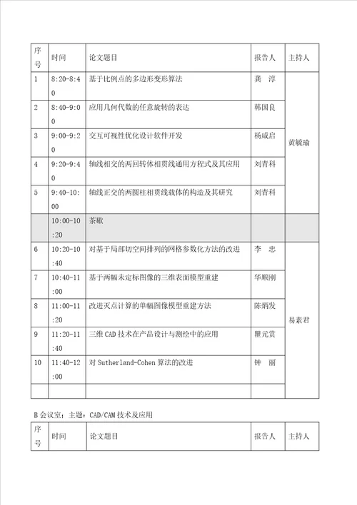 会议日程表V508月2日更新山东大学邮件系统