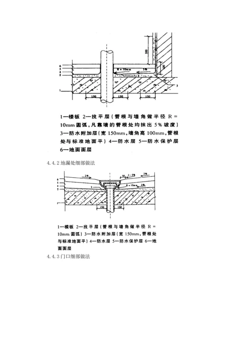 室内防水综合项目工程综合项目施工基本工艺总结.docx