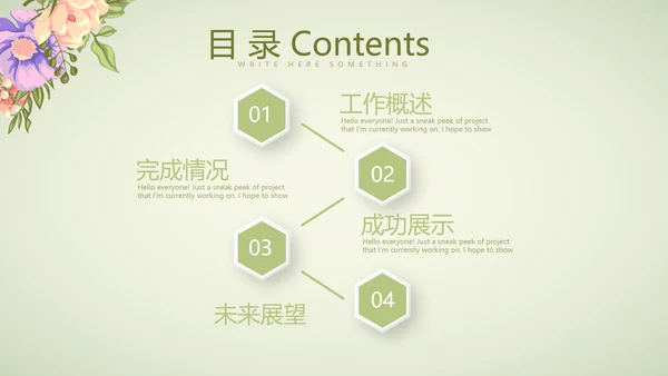 绿色清新春季护肤动态PPT