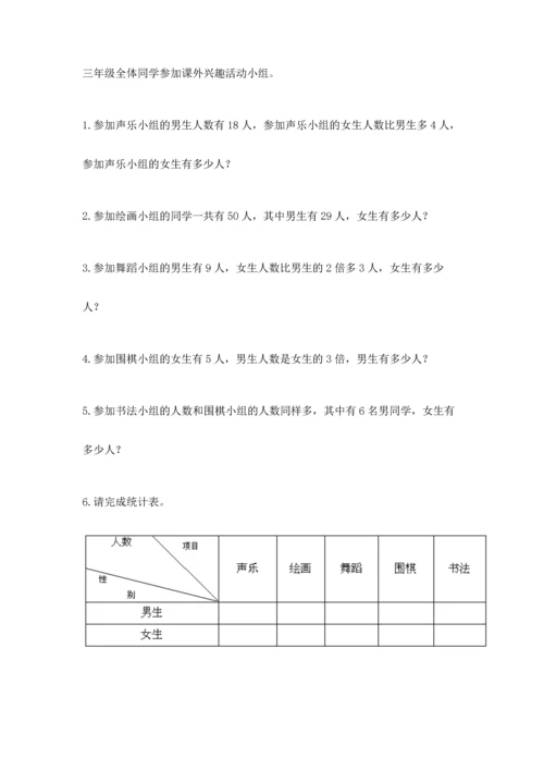 人教版三年级下册数学期中测试卷及1套参考答案.docx