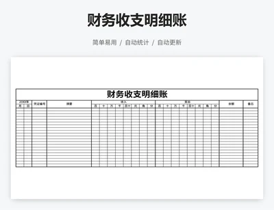 财务收支明细账