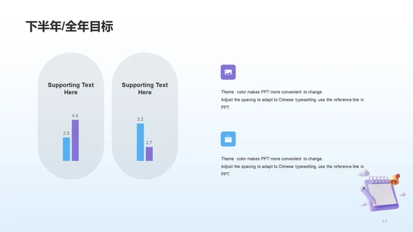 蓝紫色创意酷炫工作总结PPT案例