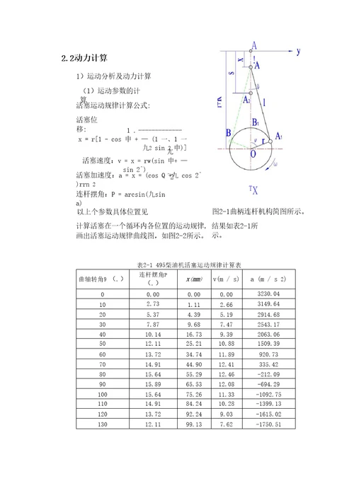 495柴油机设计说明书