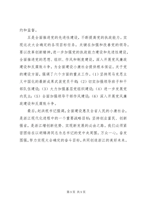 省第十二次党代会精神传达提纲.docx