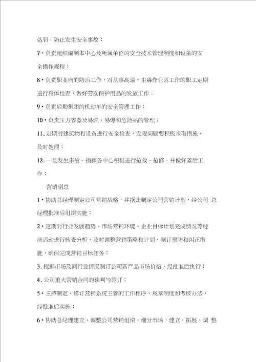 公司管理人员规章制度