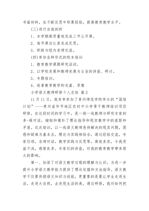 小学语文教师研修个人总结.docx