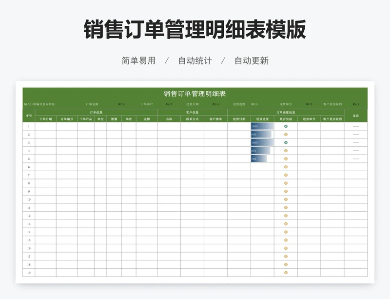 销售订单管理明细表模版