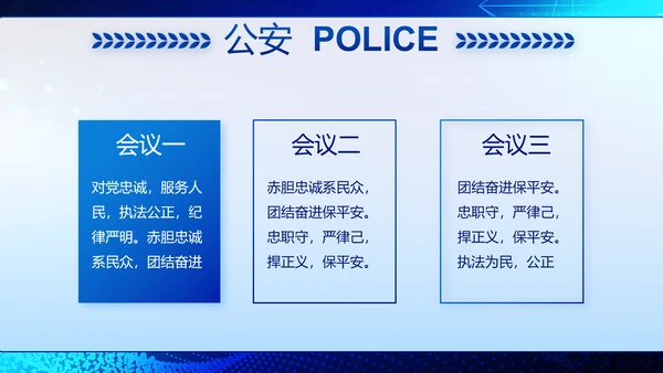 蓝色大气公安科技信息化建设年年终总结动态PPT