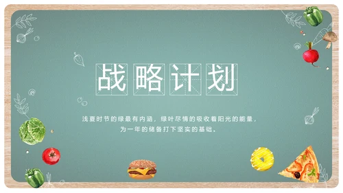 黑板风格酒店餐饮创业商业计划书总结动态PPT