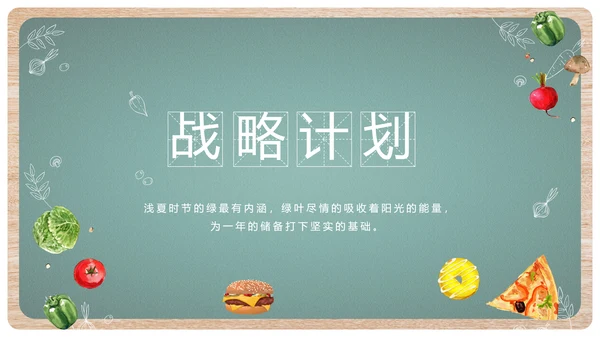 黑板风格酒店餐饮创业商业计划书总结动态PPT