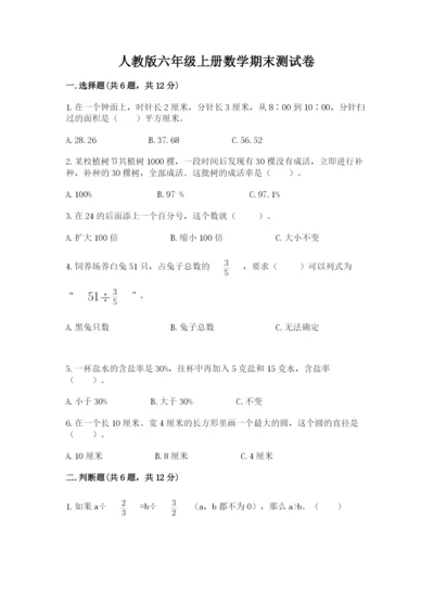 人教版六年级上册数学期末测试卷【考点提分】.docx