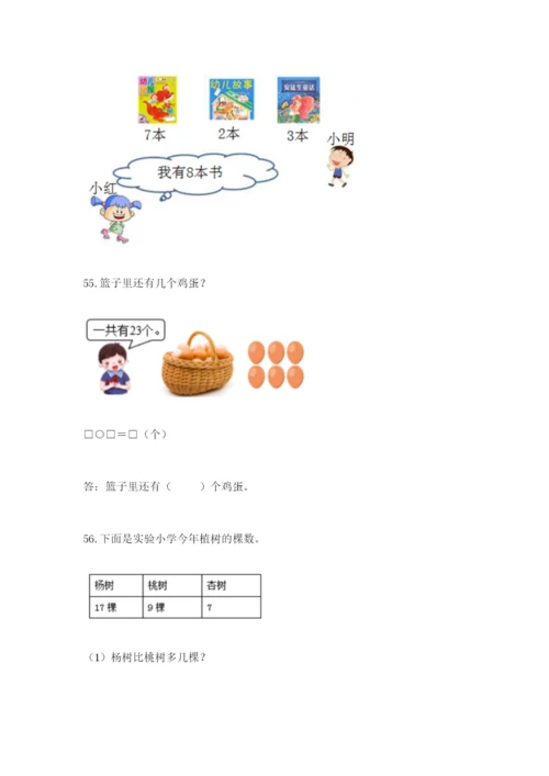 小学一年级下册数学应用题100道答案下载.docx