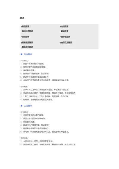 翻译职位说明书.docx