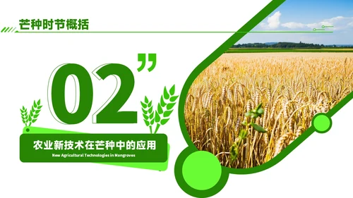 绿色商务风芒种时节农业新技术应用与推广