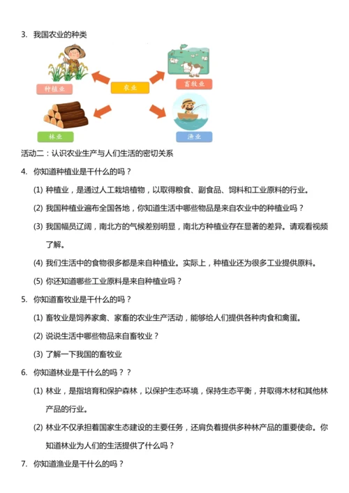 （核心素养目标）7.2 我们的衣食之源  第二课时  教案设计