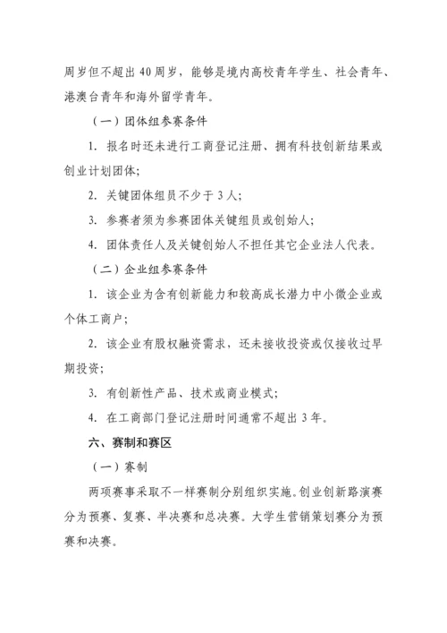 中国创翼青年创业创新大赛总体专业方案.docx