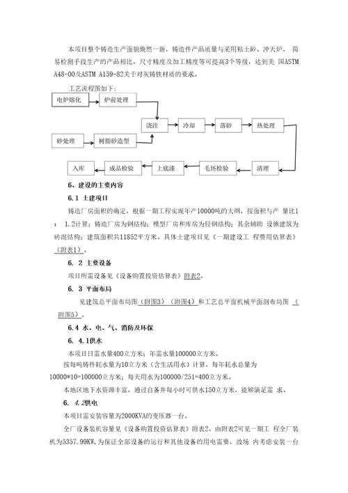 某铸造项目可行性报告