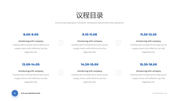 简洁蓝色商业计划书公司简介动态PPT模板