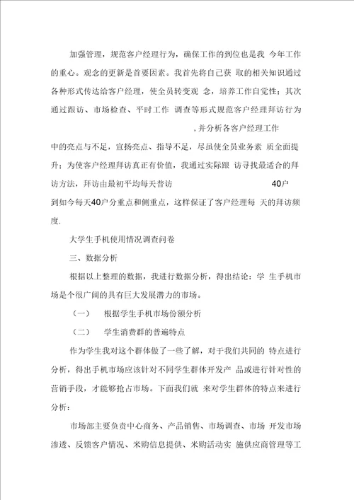 市场调查主题报告范文