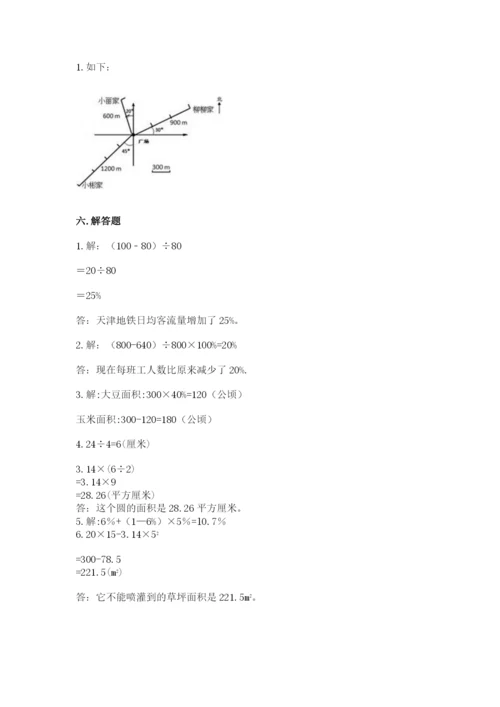 人教版数学六年级上册期末测试卷精品（名师系列）.docx