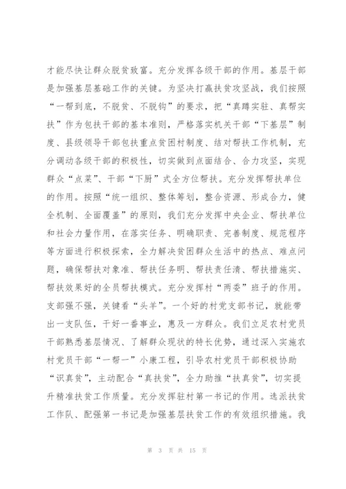 精准扶贫驻村干部半年述职报告.docx