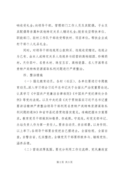 集中开展违规收送礼金问题专项整治实施方案.docx