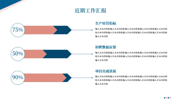 简约蓝粉色系工作汇报总结模板