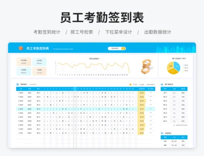 员工考勤签到表