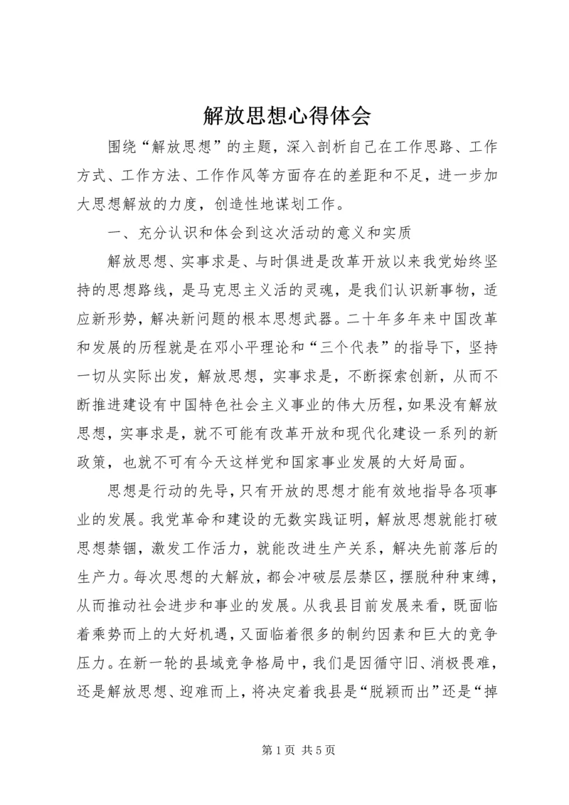 解放思想心得体会 (28).docx