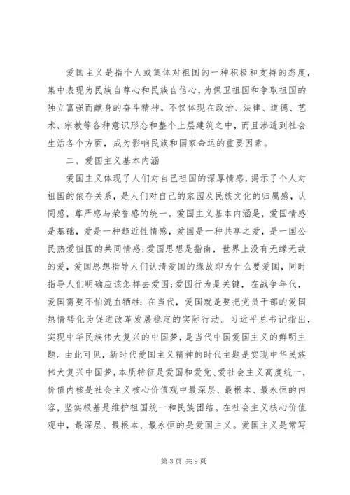 弘扬爱国主义践行初心使命（主题教育党课材料）.docx