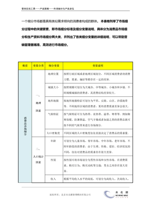 市场细分标准及变量.doc.docx