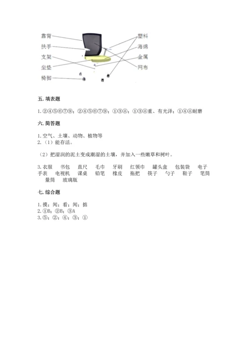 教科版二年级上册科学期末测试卷精品【名师系列】.docx