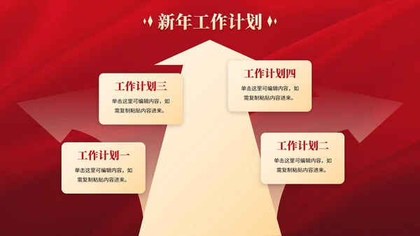 红色奢华风欢迎领导检查工作汇报PPT模板
