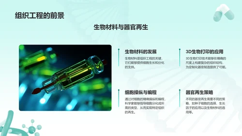 绿色简约风生物医疗创新技术培训PPT模板