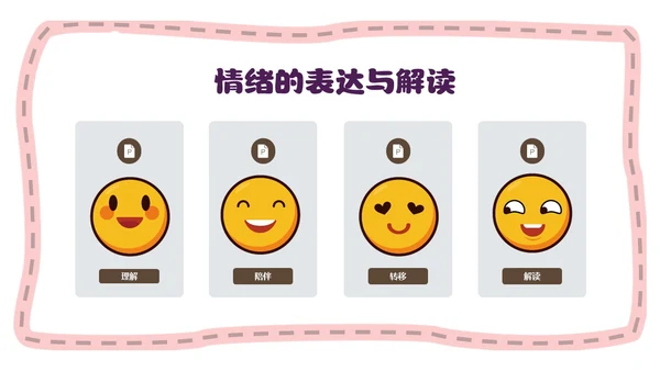 红色简约卡通做孩子情绪的引路人家长会PPT模板情绪管理