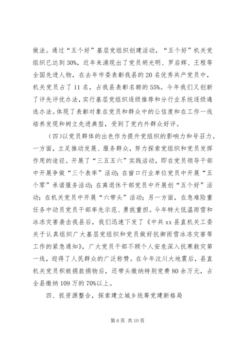县直机关工委工作汇报.docx