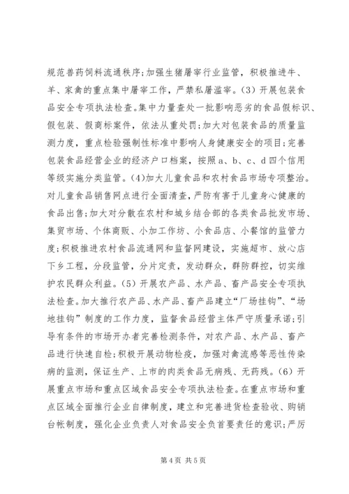 食品药品专项整治工作实施方案 (7).docx