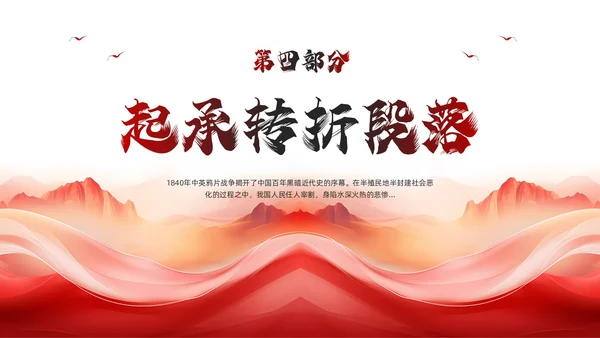 红色简约风社会主义发展史PPT模板